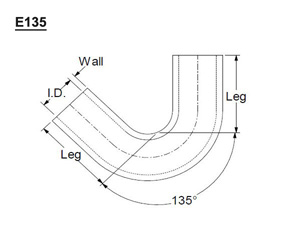 135 degree elbow silicone hoses-d