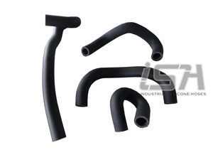 matte black rubber look silicone hose 