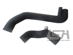 matte black rubber look silicone hose 